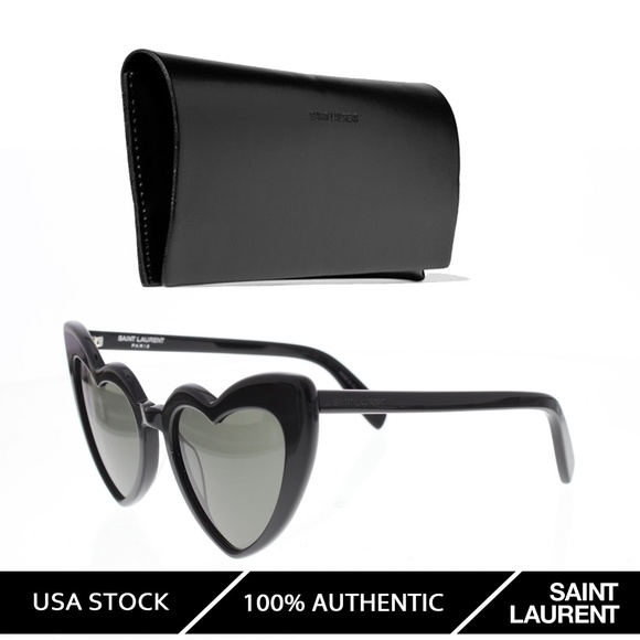 Saint Laurent Black Heart-Shaped Sunglasses - Picture 3 of 8